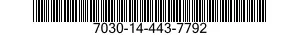 7030-14-443-7792 DISQUE PROGRAMME,TR 7030144437792 144437792