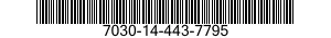 7030-14-443-7795 DISQUE PROGRAMME,TR 7030144437795 144437795