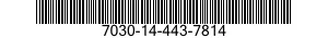 7030-14-443-7814 DISQUE PROGRAMME,TR 7030144437814 144437814