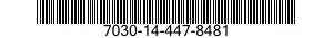 7030-14-447-8481 DISQUE PROGRAMME,TR 7030144478481 144478481