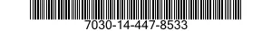 7030-14-447-8533 DISQUE PROGRAMME,TR 7030144478533 144478533