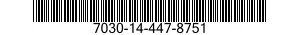7030-14-447-8751 DISQUE PROGRAMME,TR 7030144478751 144478751
