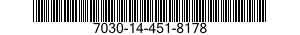 7030-14-451-8178 DISQUE PROGRAMME,TR 7030144518178 144518178