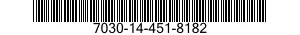 7030-14-451-8182 DISQUE PROGRAMME,TR 7030144518182 144518182