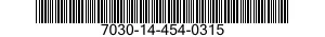 7030-14-454-0315 TAPE PROGRAM,AUTOMATIC DATA PROCESSING 7030144540315 144540315