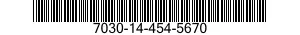 7030-14-454-5670 TAPE PROGRAM,AUTOMATIC DATA PROCESSING 7030144545670 144545670