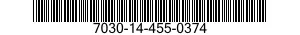 7030-14-455-0374 BANDE PROGRAMMEE, E 7030144550374 144550374