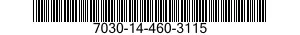 7030-14-460-3115 DISQUE PROGRAMME,TR 7030144603115 144603115