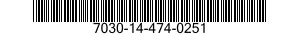7030-14-474-0251 DISQUE PROGRAMME,TR 7030144740251 144740251