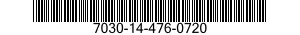 7030-14-476-0720 TAPE PROGRAM,AUTOMATIC DATA PROCESSING 7030144760720 144760720
