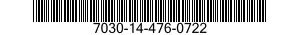 7030-14-476-0722 TAPE PROGRAM,AUTOMATIC DATA PROCESSING 7030144760722 144760722