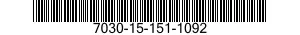 7030-15-151-1092 DISK PROGRAM, AUTOM 7030151511092 151511092
