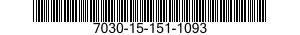 7030-15-151-1093 DISK PROGRAM, AUTOM 7030151511093 151511093