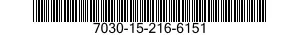 7030-15-216-6151 SOFTWARE 7030152166151 152166151