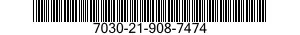 7030-21-908-7474 DISK PROGRAM,AUTOMATIC DATA PROCESSING 7030219087474 219087474