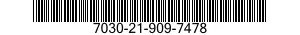 7030-21-909-7478 DISK PROGRAM,AUTOMATIC DATA PROCESSING 7030219097478 219097478