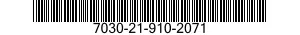 7030-21-910-2071 DISK PROGRAM,AUTOMATIC DATA PROCESSING 7030219102071 219102071