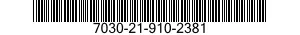 7030-21-910-2381 DISK PROGRAM,AUTOMATIC DATA PROCESSING 7030219102381 219102381