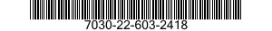 7030-22-603-2418 DISK PROGRAM,AUTOMATIC DATA PROCESSING 7030226032418 226032418