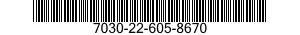 7030-22-605-8670 DISK PROGRAM,AUTOMATIC DATA PROCESSING 7030226058670 226058670