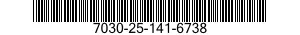 7030-25-141-6738 DISK PROGRAM,AUTOMATIC DATA PROCESSING 7030251416738 251416738