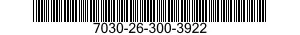 7030-26-300-3922 DISK PROGRAM,AUTOMATIC DATA PROCESSING 7030263003922 263003922