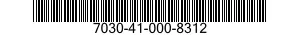 7030-41-000-8312 DISK PROGRAM,AUTOMATIC DATA PROCESSING 7030410008312 410008312