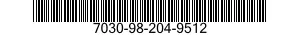 7030-98-204-9512 DISK PROGRAM,AUTOMATIC DATA PROCESSING 7030982049512 982049512