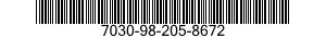 7030-98-205-8672 DISK PROGRAM,AUTOMATIC DATA PROCESSING 7030982058672 982058672