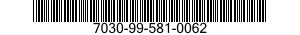 7030-99-581-0062 TAPE PROGRAM,AUTOMATIC DATA PROCESSING 7030995810062 995810062