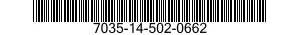 7035-14-502-0662 DIGITAL DATA SET 7035145020662 145020662