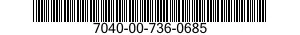 7040-00-736-0685  7040007360685 007360685