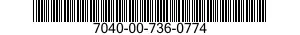 7040-00-736-0774  7040007360774 007360774