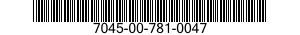 7045-00-781-0047  7045007810047 007810047