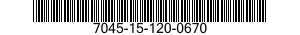 7045-15-120-0670 TAPE,ELECTRONIC DATA PROCESSING 7045151200670 151200670