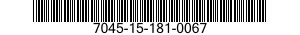 7045-15-181-0067 CARTRIDGE,PROGRAMMABLE 7045151810067 151810067
