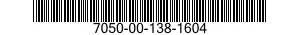 7050-00-138-1604 HUB ASSEMBLY,RRU 7050001381604 001381604