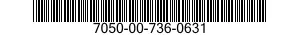 7050-00-736-0631  7050007360631 007360631