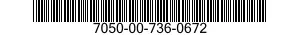 7050-00-736-0672  7050007360672 007360672