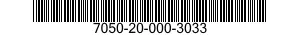 7050-20-000-3033 PANEL,INDICATOR 7050200003033 200003033