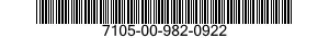 7105-00-982-0922  7105009820922 009820922