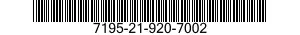 7195-21-920-7002 TOP,WORK TABLE 7195219207002 219207002