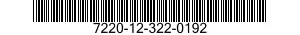 7220-12-322-0192  7220123220192 123220192