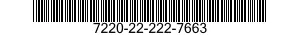 7220-22-222-7663  7220222227663 222227663