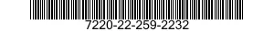 7220-22-259-2232  7220222592232 222592232