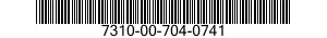 7310-00-704-0741  7310007040741 007040741