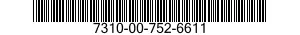 7310-00-752-6611  7310007526611 007526611
