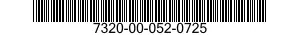7320-00-052-0725  7320000520725 000520725