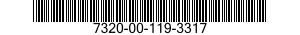 7320-00-119-3317  7320001193317 001193317