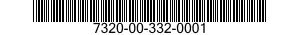 7320-00-332-0001  7320003320001 003320001